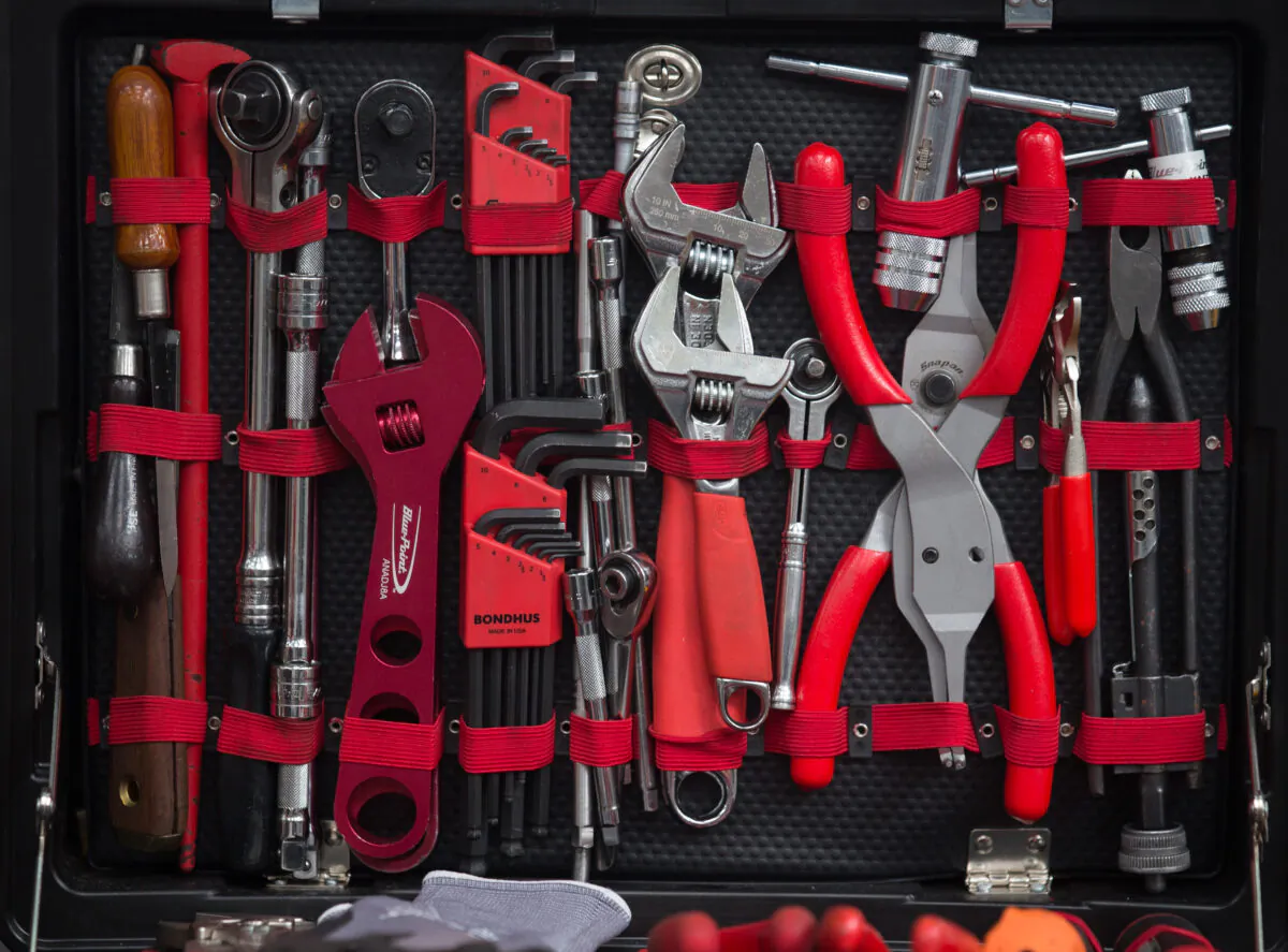 An engineer's toolbox is in Bristol, England. (Matt Cardy/Getty Images)