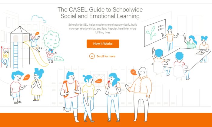 Screenshot from the CASEL website, one of the leading outfits promoting “social and emotional learning” (SEL). (schoolguide.casel.org)
