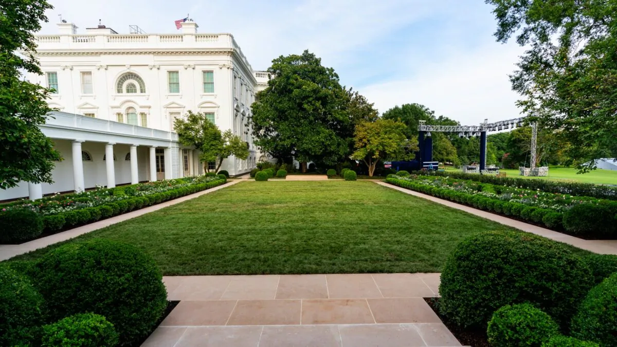 The completion of first lady Melania Trump’s historic restoration to the White House Rose Garden in Washington on Aug. 21, 2020. (Official White House Photo by Andrea Hanks)