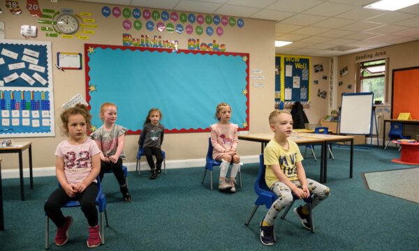 UK school children social distancing