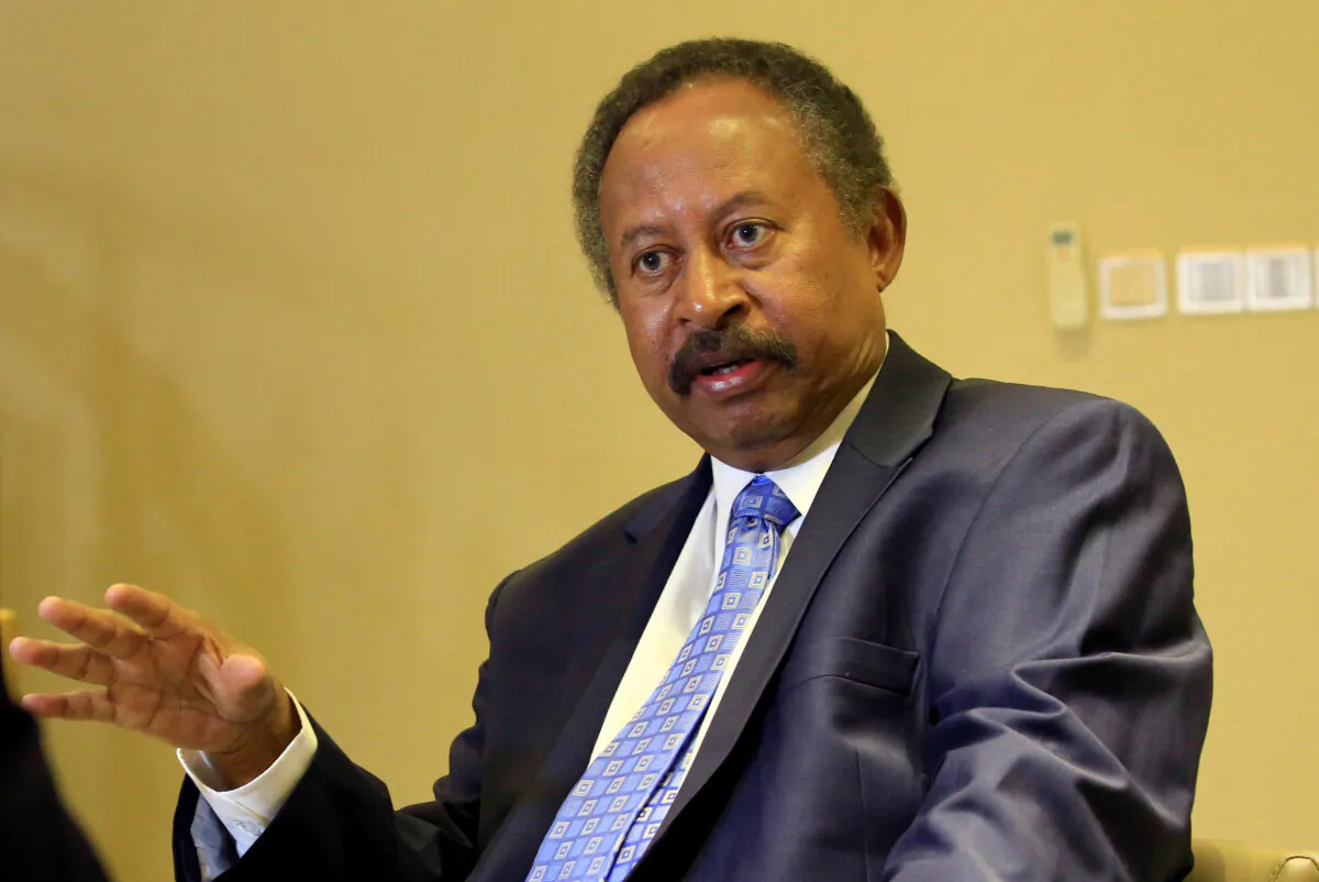 Sudan's Prime Minister in the transitional government Abdalla Hamdok speaks during a Reuters interview in Khartoum, Sudan on Aug. 24, 2019. (Mohamed Nureldin Abdallah/Reuters)