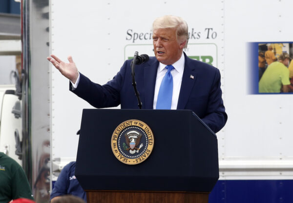 President Trump Speaks At Flavor 1st Growers And Packers in Mills River, North Carolina