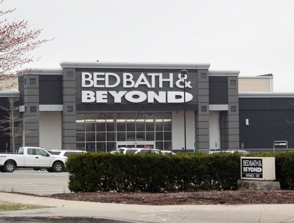 A general view of the Bed Bath & Beyond sign as photographed in Westbur...