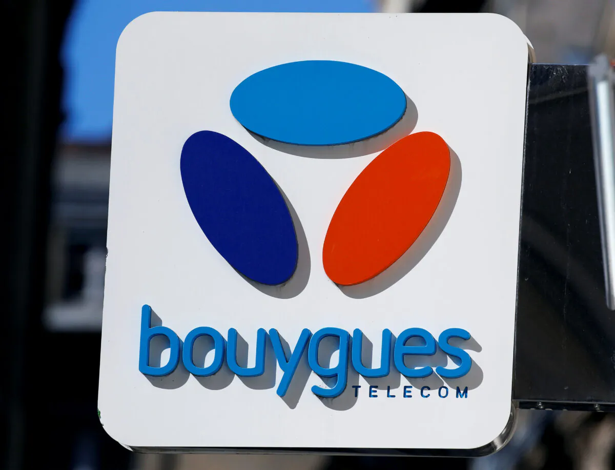 The Bouygues Telecom company logo is seen at a shop in Bordeaux, France, on March 22, 2019. (Regis Duvignau/Reuters)