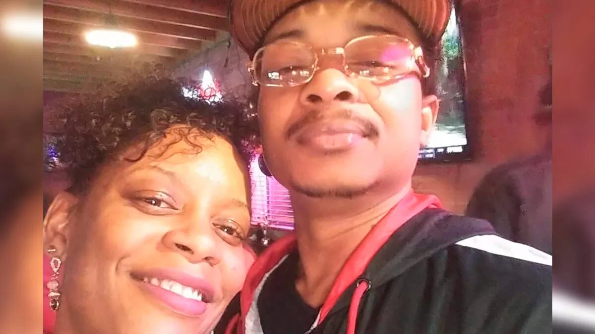 Adria-Joi Watkins poses with her second cousin Jacob Blake in Evanston, Ill., in September 2019. (Adria-Joi Watkins via AP)