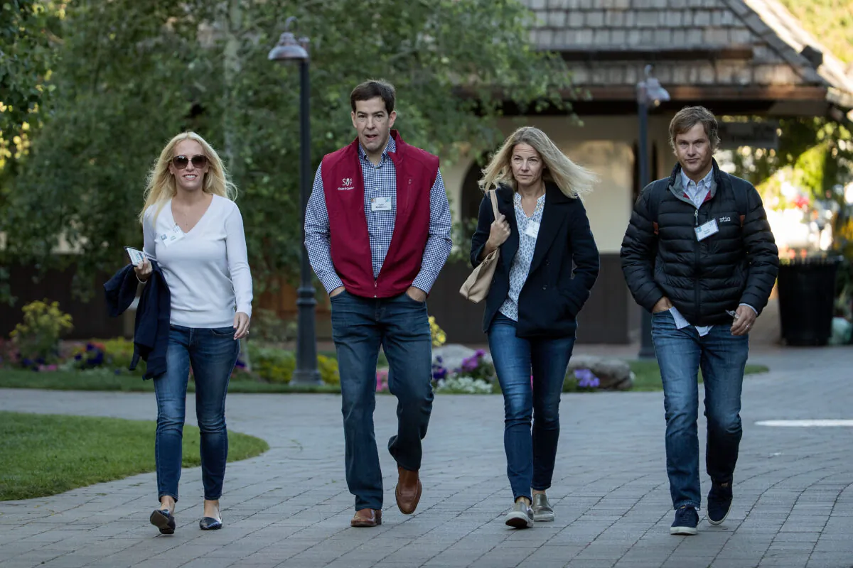 Todd McKinnon (2nd from L), chief executive officer of Otka attends the annual Allen & Company Sun Valley Conference in Sun Valley, Idaho, on July 12, 2017. (Drew Angerer/Getty Images)