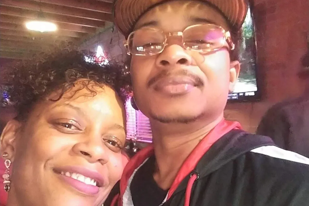 Adria-Joi Watkins poses with her second cousin, Jacob Blake, in Evanston, Ill., in September 2019. (Adria-Joi Watkins via AP)
