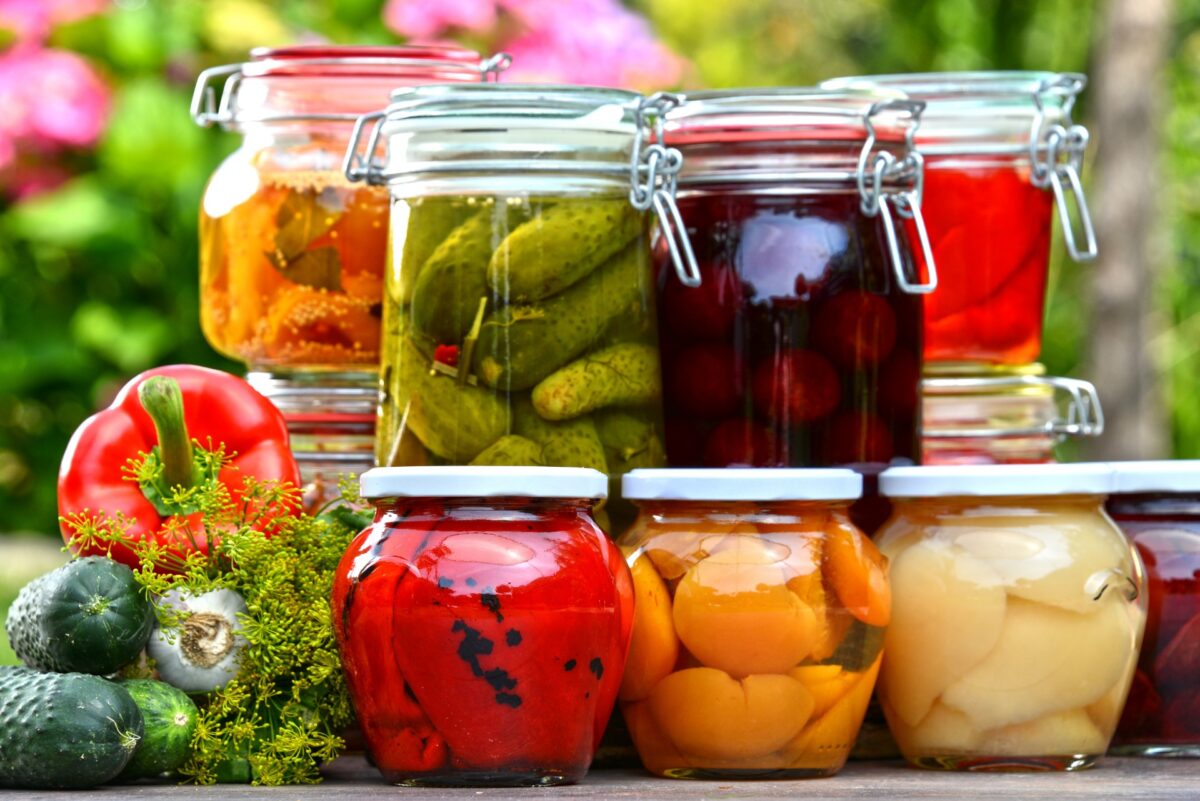 All kinds of preserves—jams, pickles, tomato sauces, whole fruits in syrup—can be canned for long-term, shelf-stable storage. (Monticello/Shutterstock)