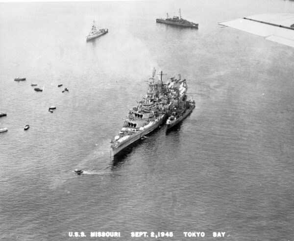USS Missouri, taken during surrender