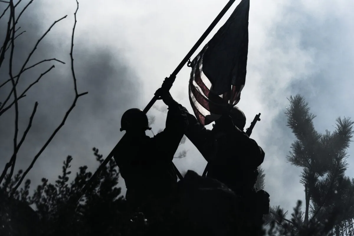 A scene from a live-action reenactment of World War II, part of the Living History Program of the National Museum of the Pacific War, in Fredricksburg, Texas. (National Museum of the Pacific War)