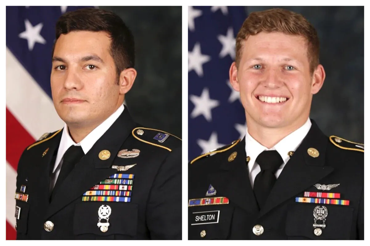 Staff Sgt. Vincent P. Marketta (L) and Sgt. Tyler M. Shelton (R) in a file photo. (US Army Special Operations Command via AP)