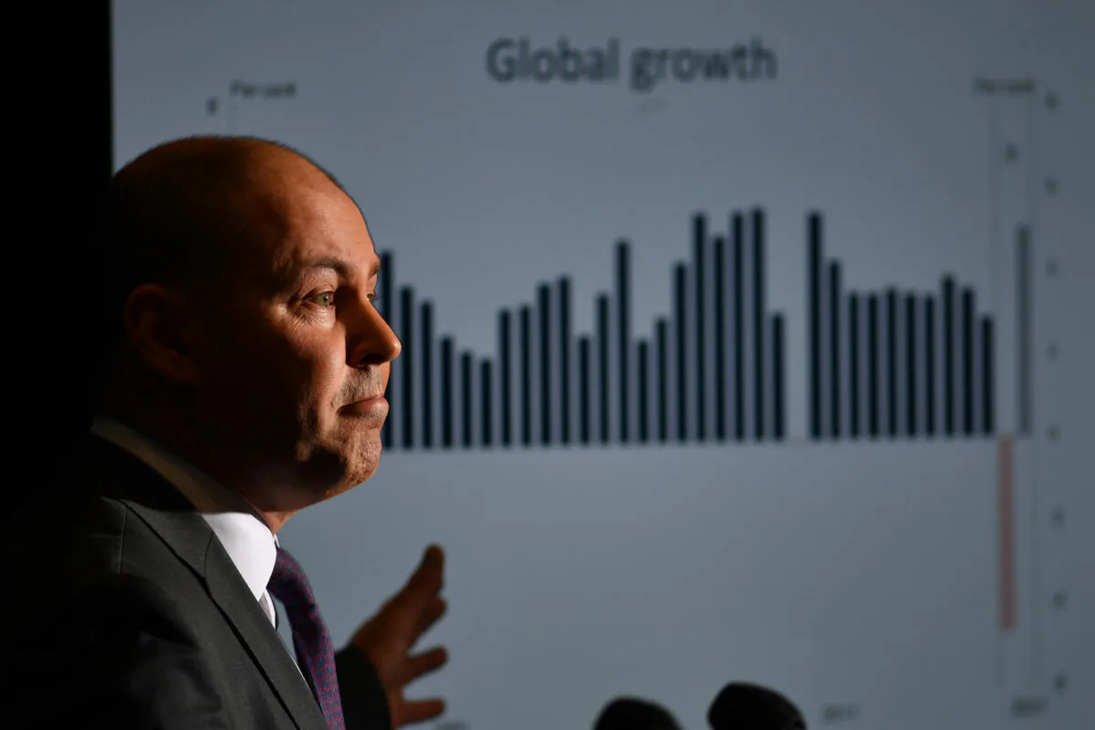 Treasurer Josh Frydenberg during a press conference in the Main Committee Room at Parliament House in Canberra, Australia on July 23, 2020. (Sam Mooy/Getty Images)