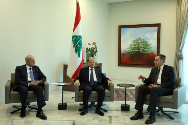 Mustapha Adib meets Lebanon's President and Lebanese Speaker of the Parliament
