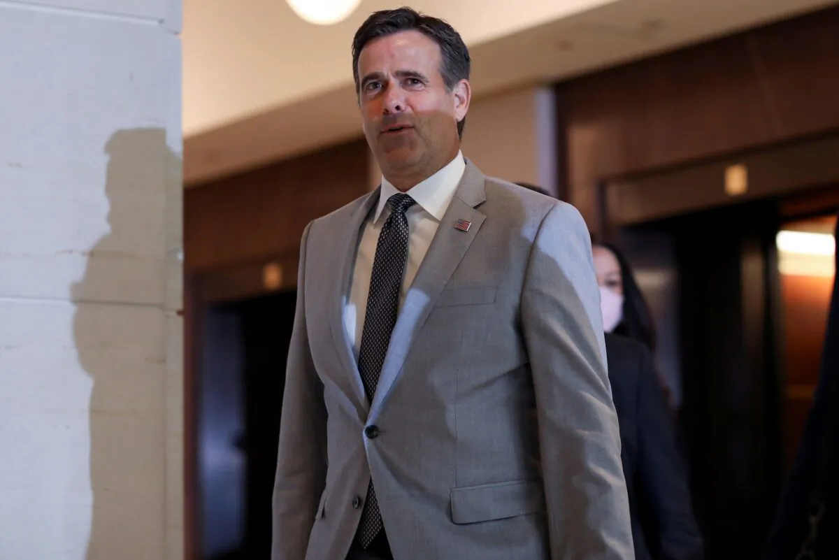 Director of National Intelligence John Ratcliffe arrives to brief congressional leaders on Capitol Hill in Washington on July 2, 2020. (Leah Millis/Reuters)