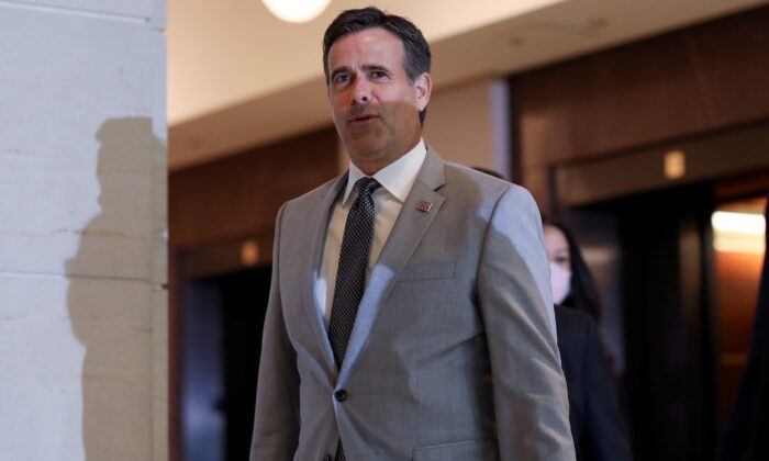 Then-Director of National Intelligence John Ratcliffe arrives to brief Congressional leaders on Capitol Hill in Washington on July 2, 2020. (Leah Millis/Reuters)