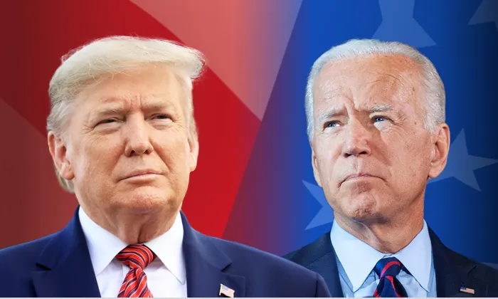 President Donald Trump (Mark Makela/Getty Images); and Democratic presidential nominee Joe Biden. (William Thomas Cain/Getty Images)