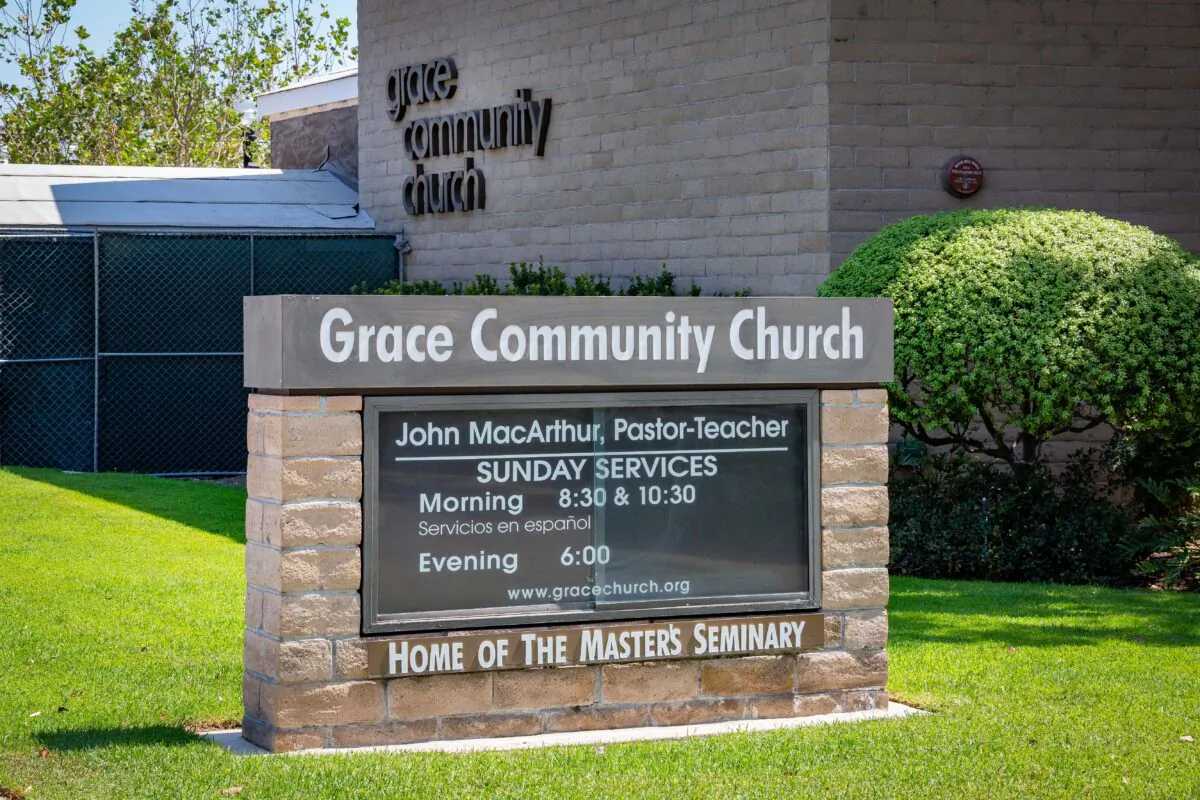 Grace Community Church, Sun Valley, Calif. on Sept. 2, 2020. (John Fredricks/The Epoch Times)
