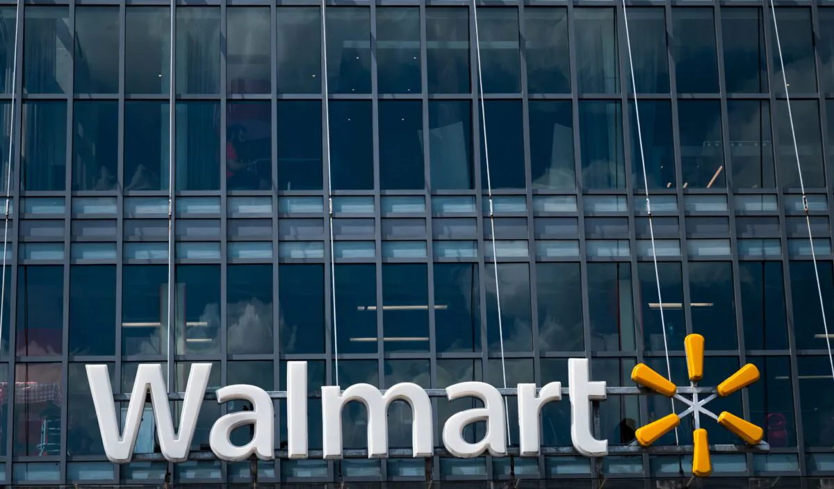The Walmart logo is seen outside a store in Washington, on July 15, 2020. (Andrew Caballero-Reynolds/AFP via Getty Images)