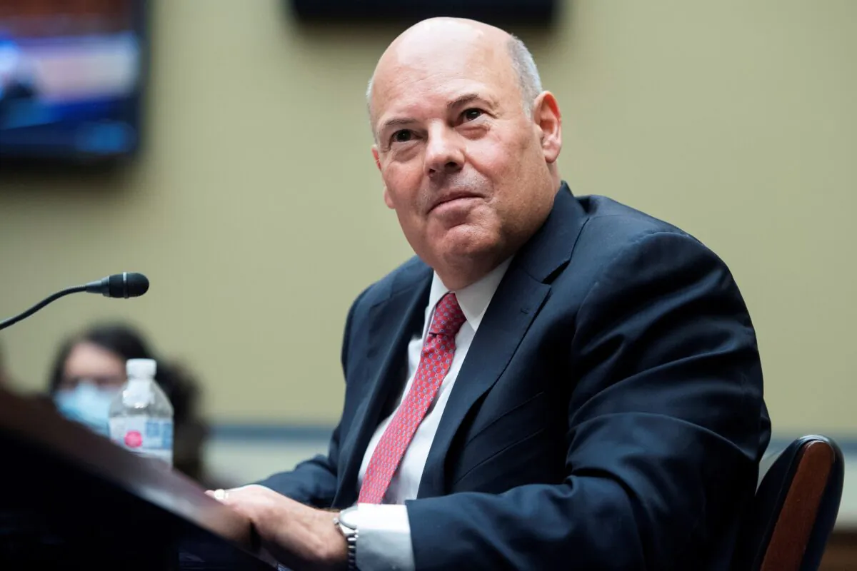 Postmaster General Louis DeJoy testifies during the House Oversight and Reform Committee hearing in the Rayburn House Office Building in Washington on Aug. 24, 2020. (Tom Williams/Pool via Reuters)