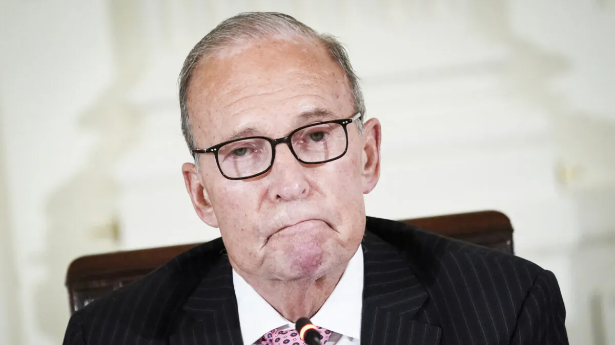 Director of the United States National Economic Council Larry Kudlow attends an event to mark National Alcohol and Drug Addiction Recovery Month in the East Room of the White House in Washington on Sept. 3, 2020. (Drew Angerer/Getty Images)