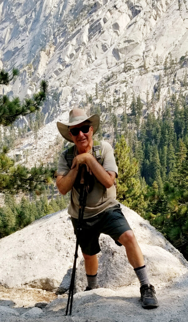 man hiking