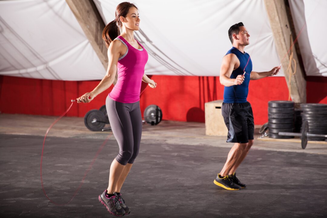 Jumping rope is a plyometric exercise, which means muscles exert maximum force in short intervals of time. This can improve our speed in other activities, like running. (antoniodiaz/Shutterstock)