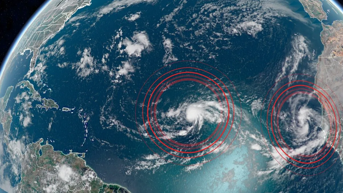Tropical Storm Paulette formed in the Atlantic on Sept. 7, 2020, and Rene will form soon, says the National Hurricane Center. (CNN Weather)