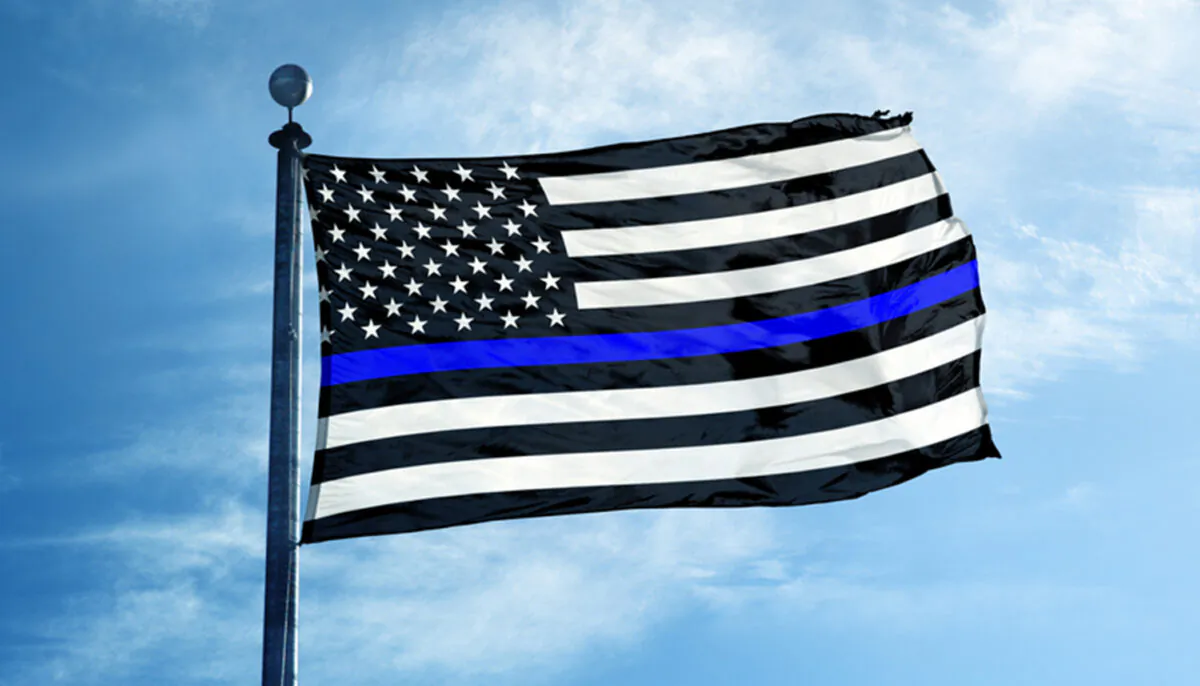 A Thin Blue Line Flag. (Creative Photo Corner/Shutterstock)   