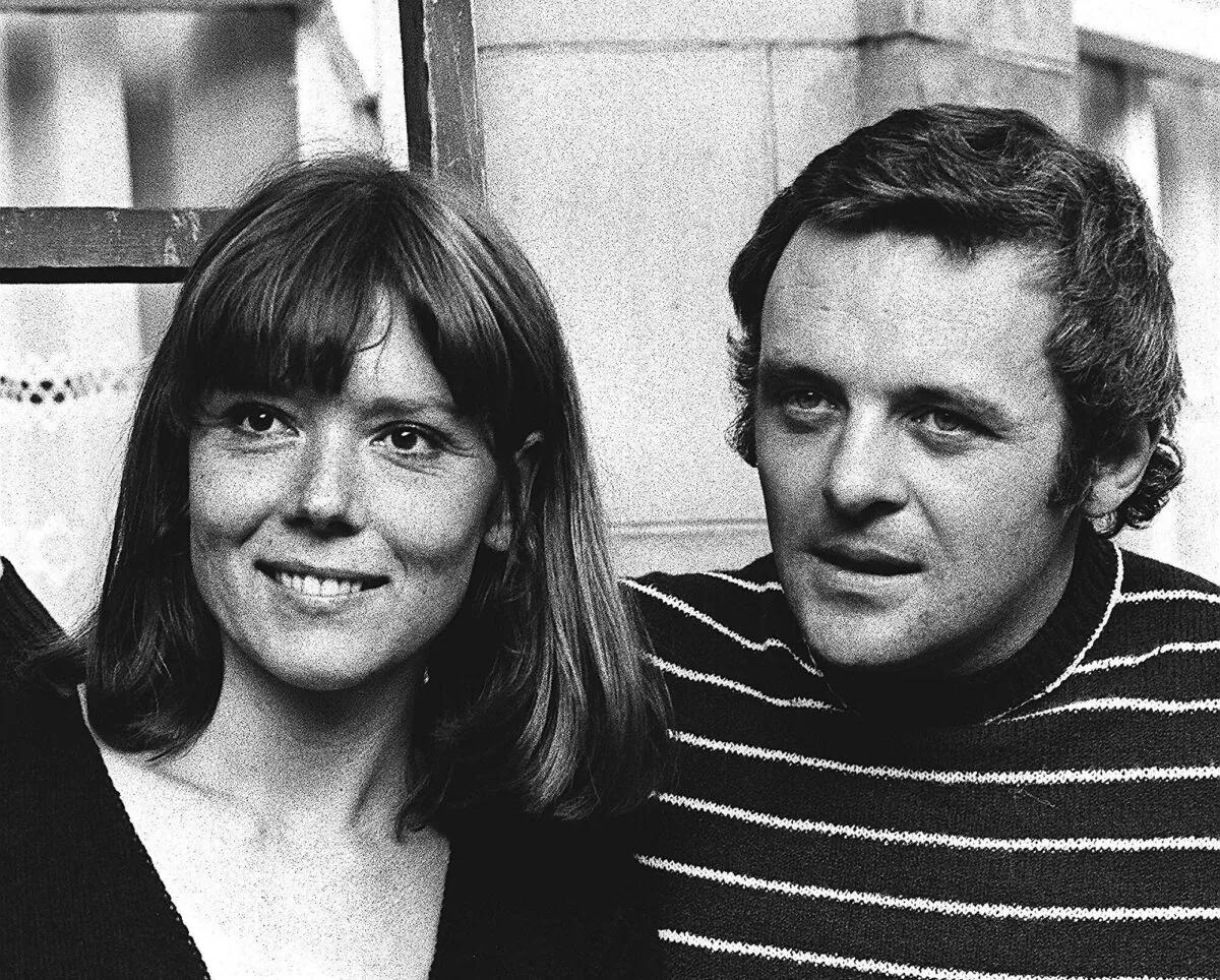 British actress Diana Rigg and actor Anthony Hopkins attend the opening night of Macbeth at the National Theatre, in London, UK, on Sept. 20, 1972. (Bob Dear/AP Photo)