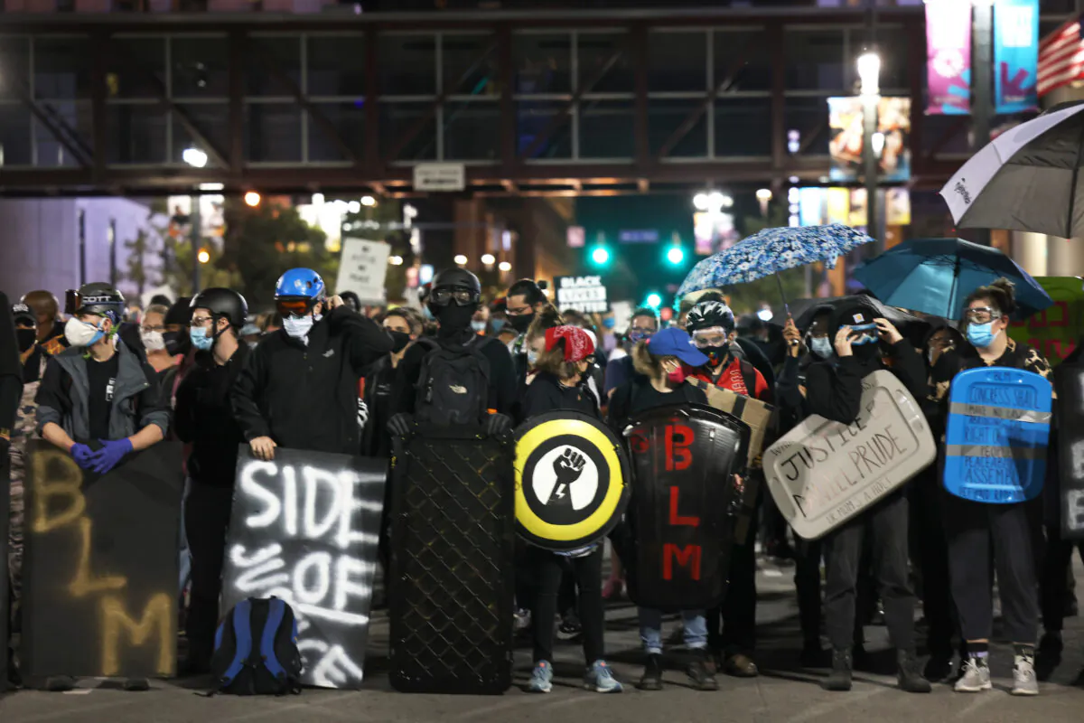 Demonstrators march for Daniel Prude in Rochester, New York on Sept. 7, 2020. (Michael M. Santiago/Getty Images)