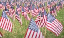 New York Firefighters Set up 3,000-Flag Twin Tower Tribute to Honor Lives Lost in 9/11
