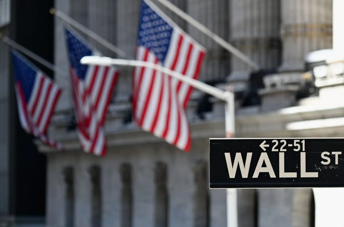 The New York Stock Exchange (NYSE) is seen at Wall Street in New York City on Aug. 3, 2020. (Angela Weiss/AFP via Getty Images)