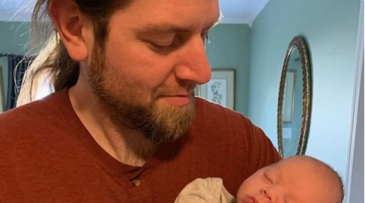 Joshua Ungersma and his newborn son in a file photo. (GoFundMe)