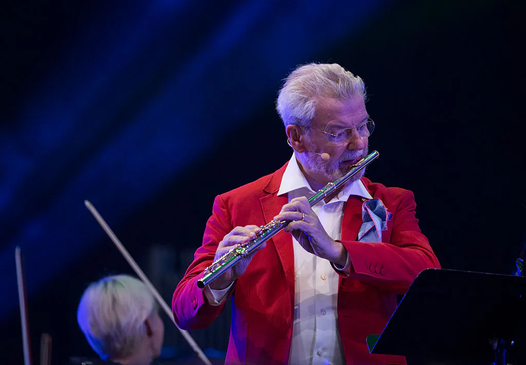 James Galway performs during the BBC Proms In The Park at Hyde Park on Sept. 10, 2016 in London. (John Phillips / Getty Images)
