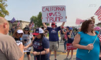 Trump, Biden Supporters Gather at California Airport