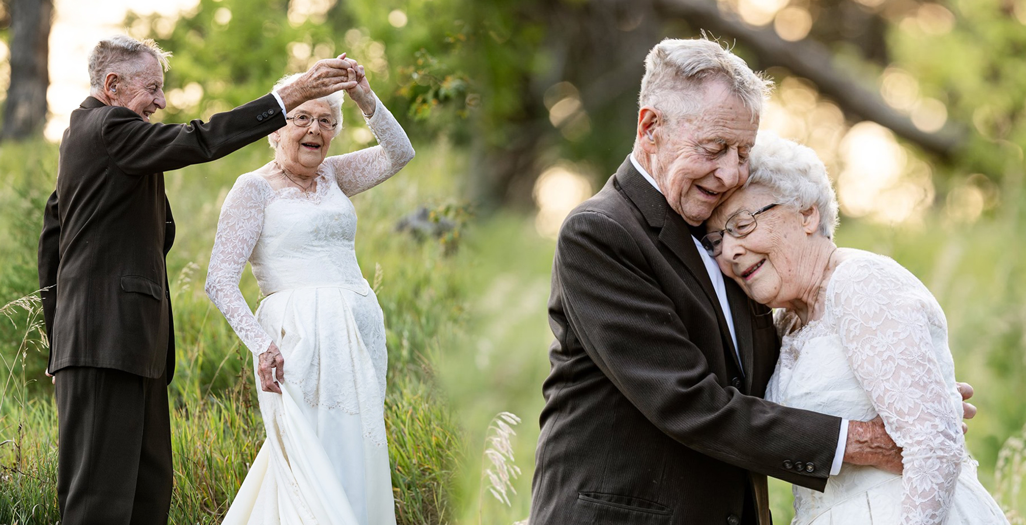 Couple, 88 and 81, Had a Touching Photoshoot in Original Wedding Attire ...