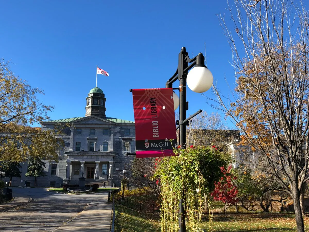 Image showing the main campus of McGill University in November 2018. (Daniel Slim/AFP via Getty Images)
