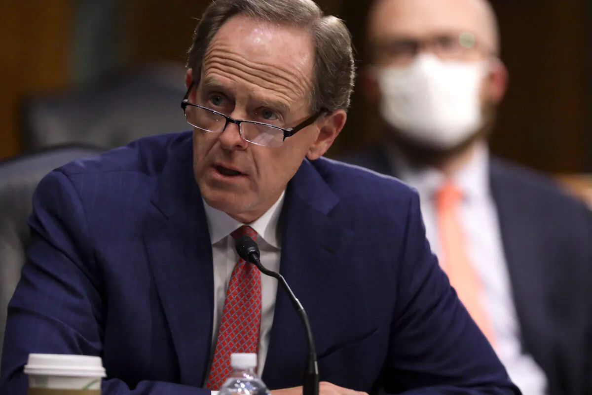 Sen. Pat Toomey (R-Pa.) speaks during a hearing at Dirksen Senate Office Building on Capitol Hill in Washington, on May 5, 2020. (Alex Wong/Getty Images)