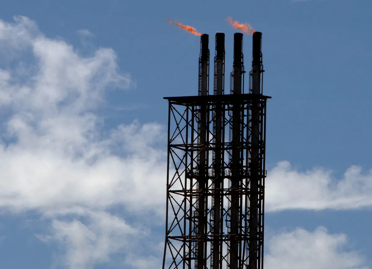 Woodside's North West Shelf Gas Venture near Karratha in the north of Western Australia on Jun. 17, 2008. (Greg Wood/AFP via Getty Images)