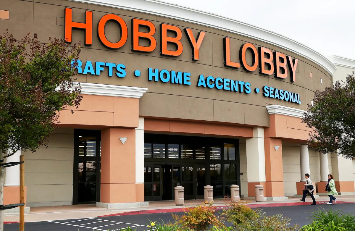Customers enter a Hobby Lobby store in Antioch, Calif., on March 25, 2014. (Justin Sullivan/Getty Images)