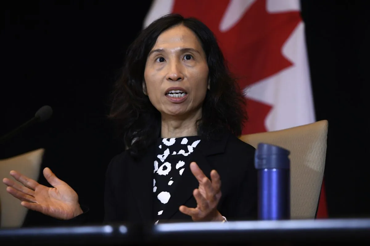 Chief Public Health Officer of Canada Dr. Theresa Tam participates in a press conference following the announcement by the Government of Ontario of the first presumptive confirmed case of a novel coronavirus in Canada, in Ottawa, on Jan. 26, 2020. (The Canadian Press/Justin Tang)