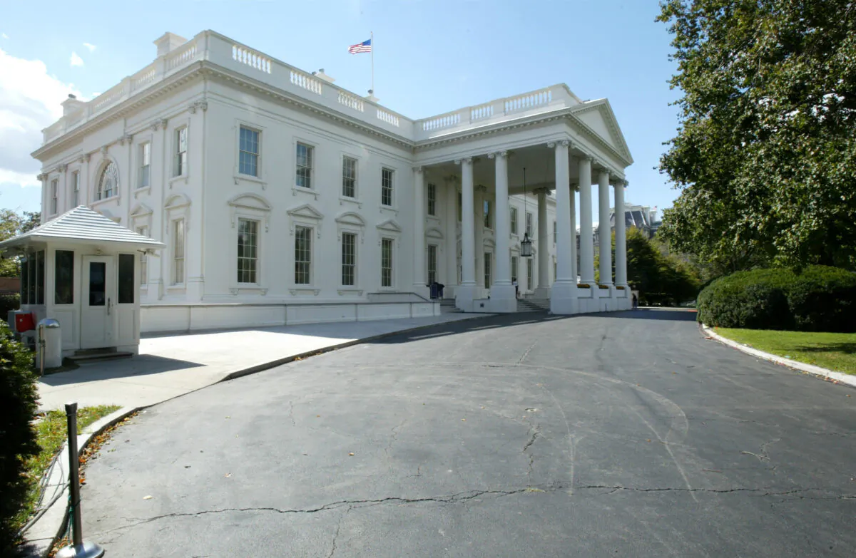 The exterior of the White House is seen in Washington on Oct. 2, 2003. (Alex Wong/Getty Images)