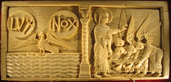 creations-first-day-ivory panel cathedral of salerno c. 1084