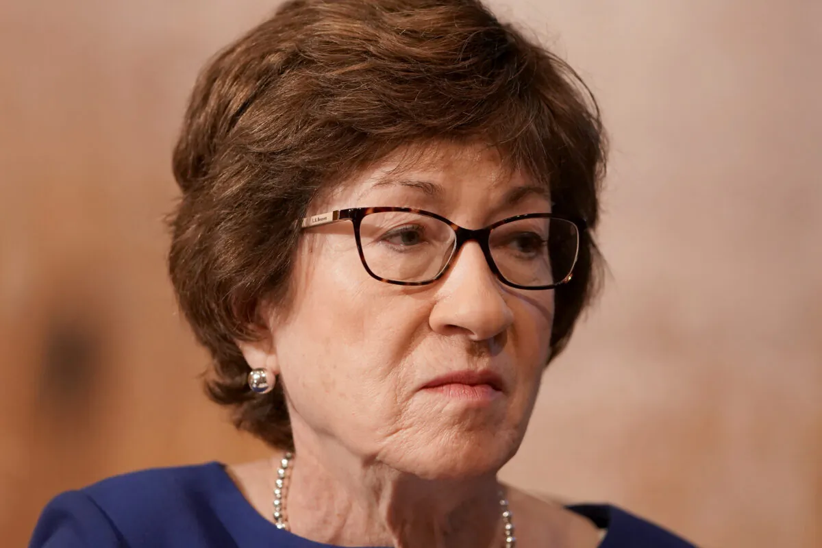 Sen. Susan Collins (R-Maine) in Washington during a Senate hearing on Sept. 9, 2020. (Greg Nash/Pool/Getty Images)