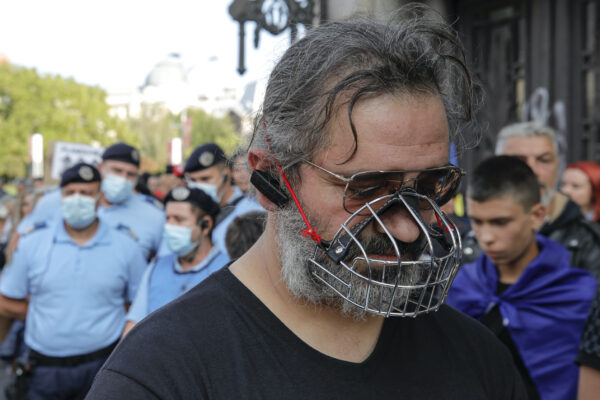 Virus Outbreak Romania Protest