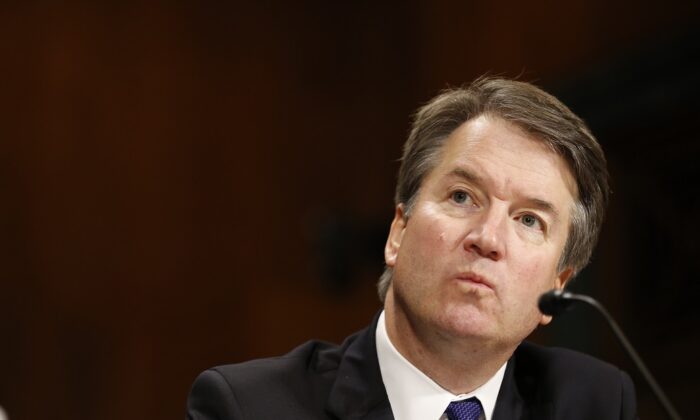 Supreme Court nominee Judge Brett Kavanaugh speaks at the Senate Judiciary Committee hearing on the nomination of Kavanaugh to be an associate justice of the Supreme Court of the United States, on Capitol Hill in Washington on Sept. 27, 2018. (Michael Reynolds/Pool/Getty Images)