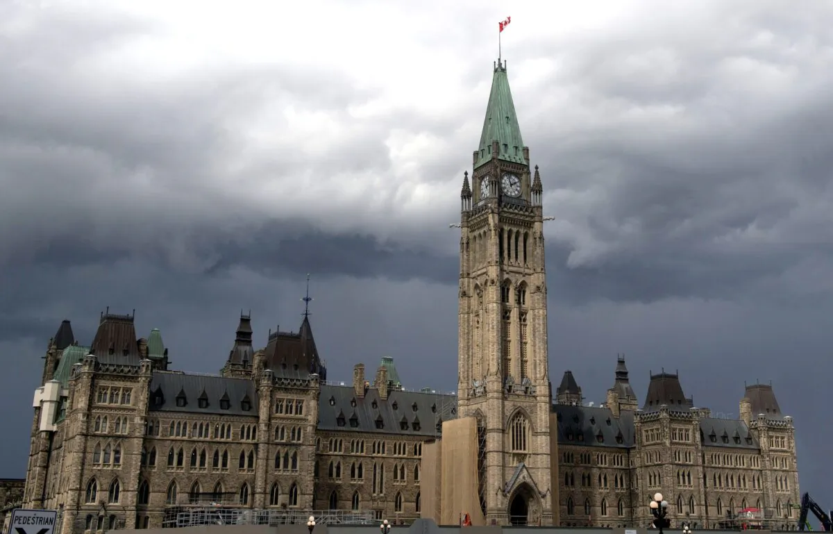 The Peace Tower and Parliament Hill in Ottawa on Aug. 18, 2020. (The Canadian Press/Adrian Wyld)