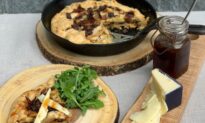 Apple Pie Goes Savory: Rustic Skillet Pie With Bacon, Cheddar, and Cider Syrup