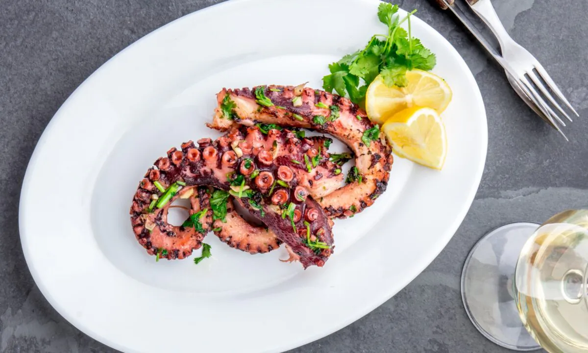 Grilled octopus is a favorite Greek meze. (Larisa Blinova/Shutterstock)