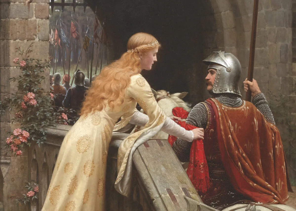 Detail, "God Speed!" by Edmund Blair Leighton, 1900. (Public domain)